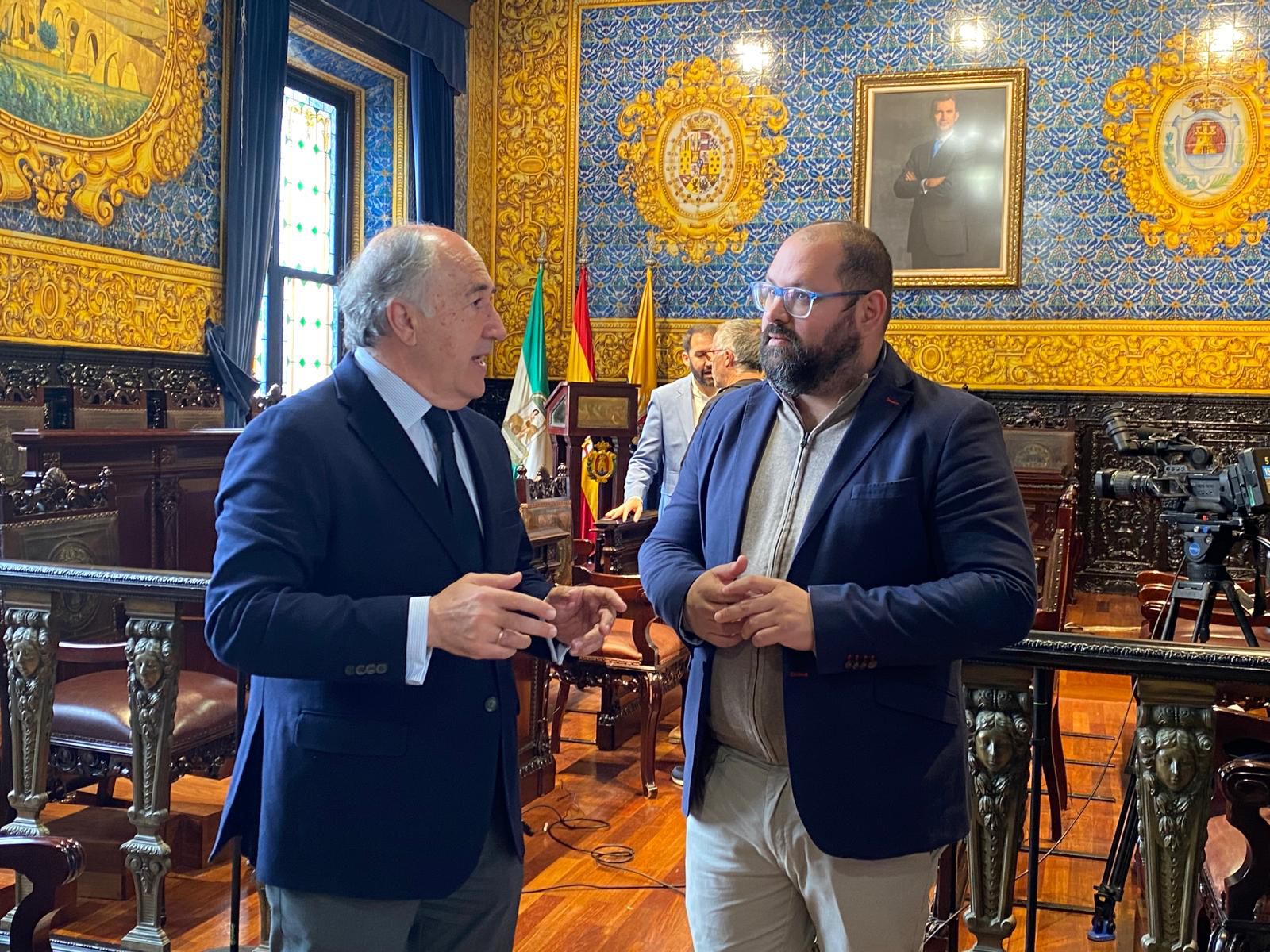Javier Bello con el alcalde de Algeciras